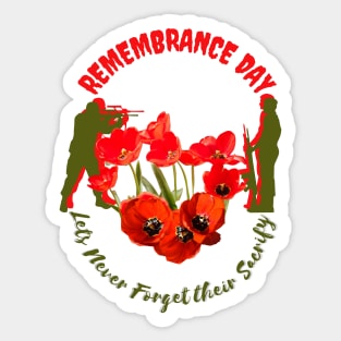 Poppy Flower Remembrance day / Remembrance gifts / Remembrance / let we forget / Veterans day Sticker